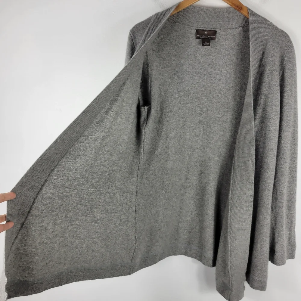 Fenn Wright Manson 100% Cashmere Open Front Long Line Cardigan Sweater
